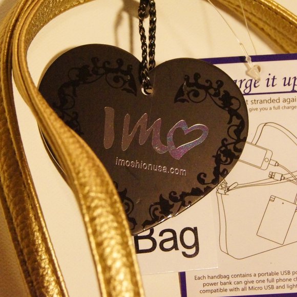 Imoshion Large Reversibile Genuine Faux Leather Bag-In-A-Bag Tote - Picture 10 of 12